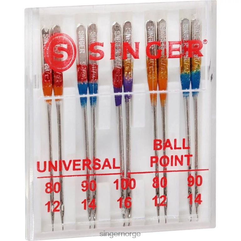 SINGER universal- og kulepinner i assorterte størrelser tilbehør 2RH8Z116